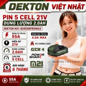 Pin 5cell Dekton M21-B2055XPROMAX