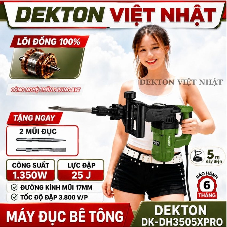 Máy khoan đục bê tông 17MM Dekton DK-DH3505XPRO