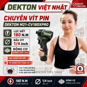 Máy chuyên vít Dekton D16-CV180XPRO-Bộ 2pin+sạc