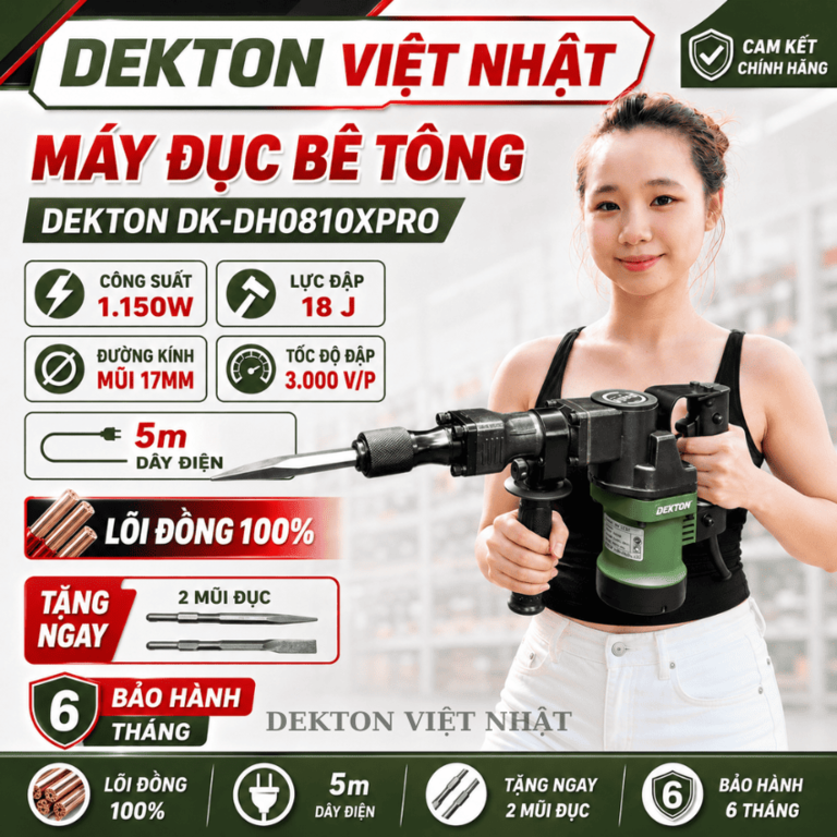 Máy khoan đục bê tông Dekton DK-DH0810XPRO 17mm