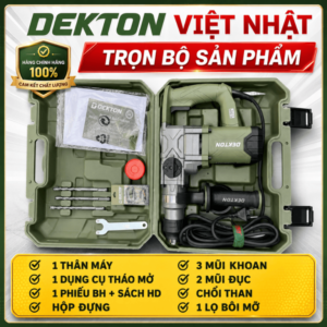 Alternative view of MÁY KHOAN ĐỤC BÊ TÔNG DEKTON RH3002XPRO,công suất 1050W, lực đập 4.8J, tốc độ đập: 4.700 lần/phút