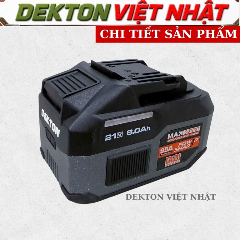 Pin 15cell 21v Dekton M21- B6095A, dung lượng 6.0A - Ảnh 4
