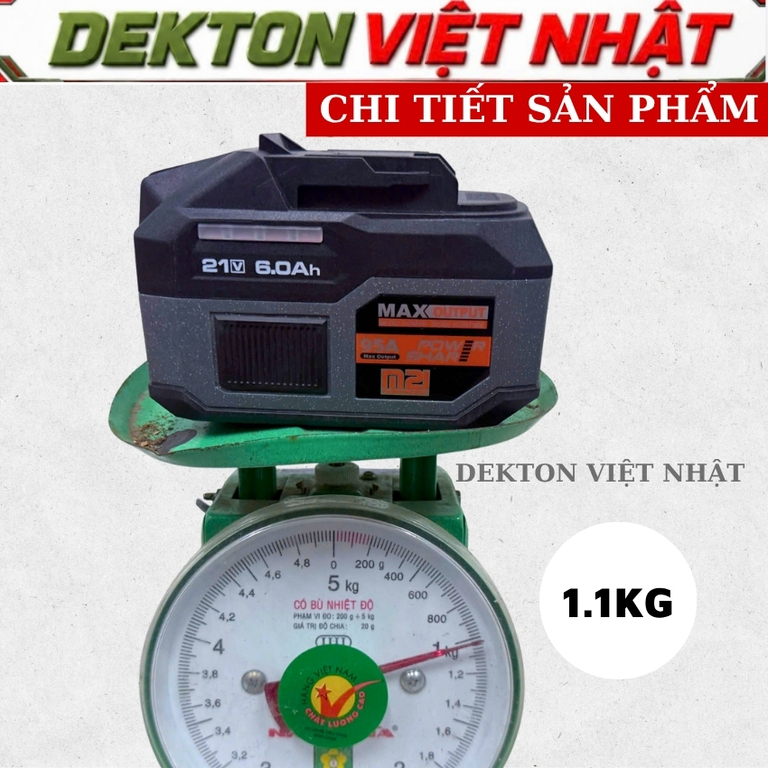 Pin 15cell 21v Dekton M21- B6095A, dung lượng 6.0A - Ảnh 8