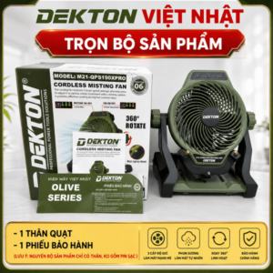 Alternative view of Quạt Pin Phun Sương DEKTON M21-QPS190XPRO 21V, 3 Cấp Độ Gió, Chống Nước IPX4