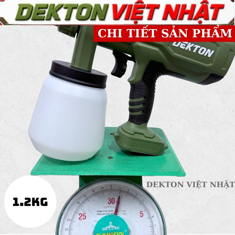 Máy phun sơn Dekton M21-SPS1000XBL, lưu lượng 900l/p, bảo hành 12 tháng - Ảnh 9