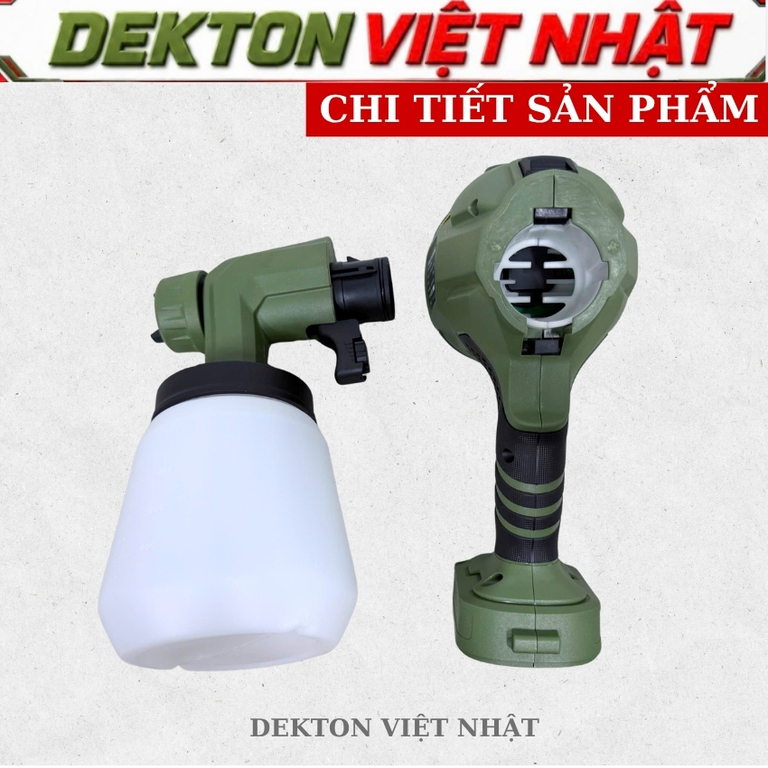 Máy phun sơn Dekton M21-SPS1000XBL, lưu lượng 900l/p, bảo hành 12 tháng - Ảnh 8